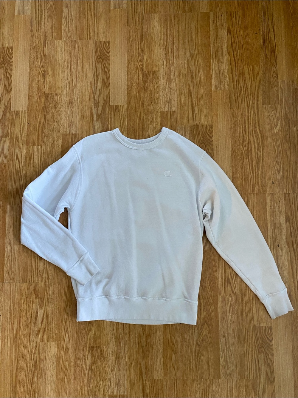 Champion White Crew Neck Sweatshirt